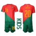 Portugal Joao Cancelo #20 Replika Babykläder Hemma matchkläder barn VM 2022 Korta ärmar (+ Korta byxor)
